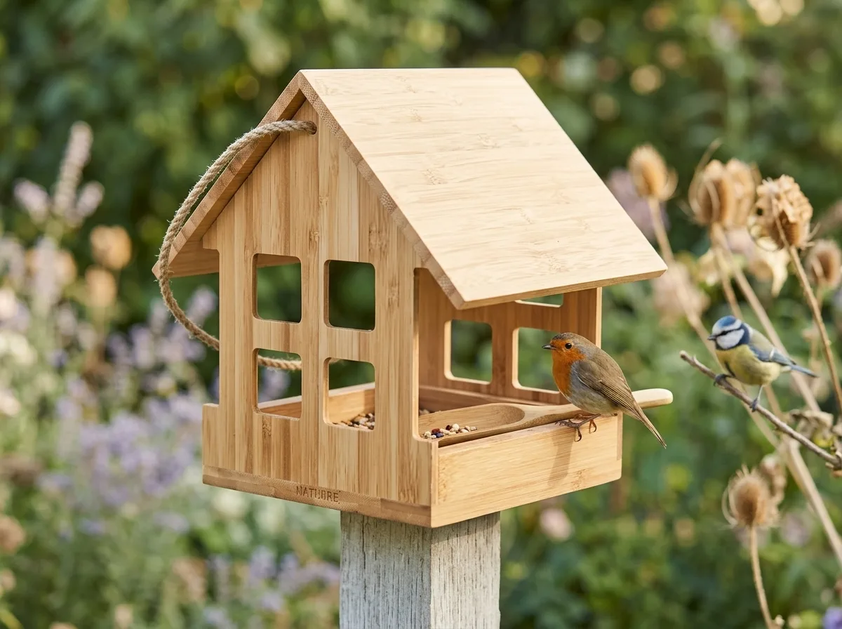 Bali bamboo bird feeder