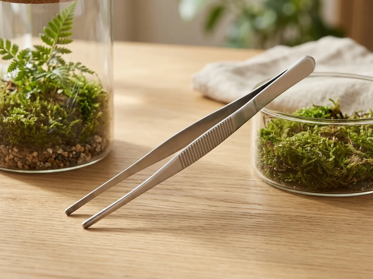 Terrarium tool: tongs, 16 cm, stainless steel