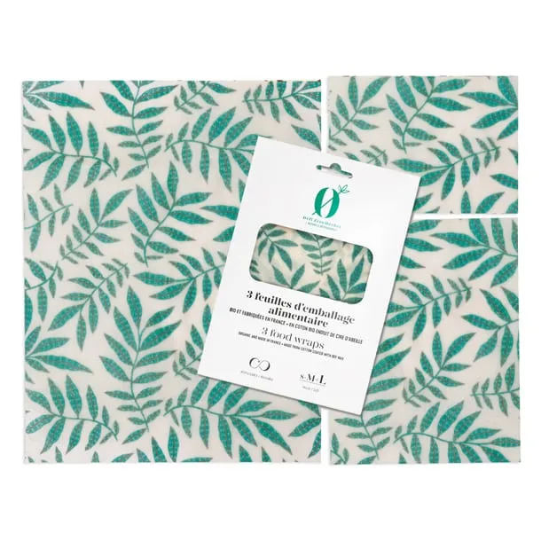 Organic beeswax food wrap (set of 3)